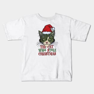 The Cat who stole Christmas Kids T-Shirt